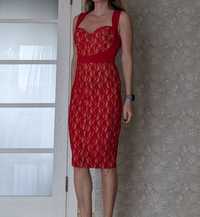Червона сукня Asos, мережева тканина. Розмір 36