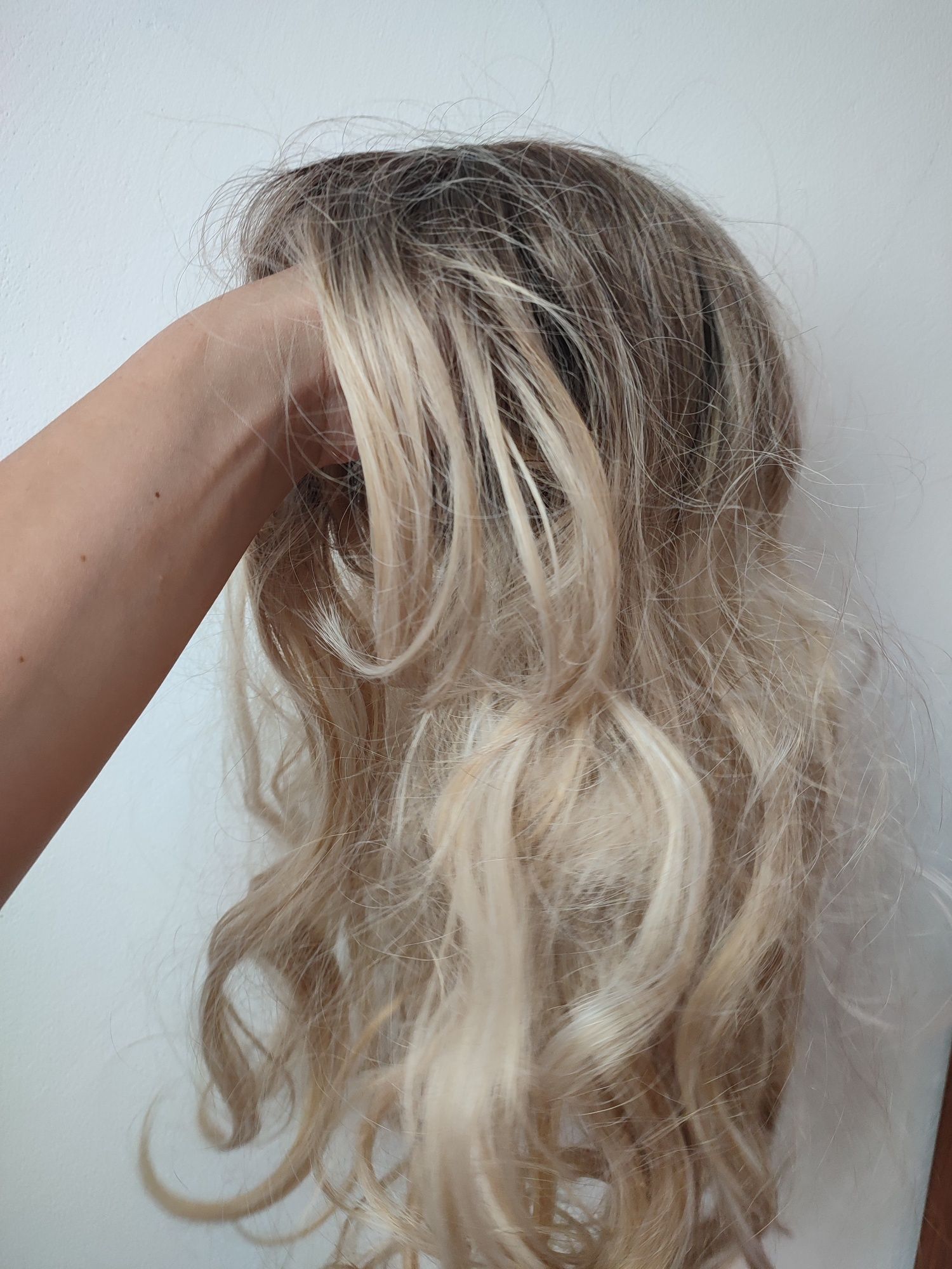 Topper włosy blond 45 cm jak naturalne