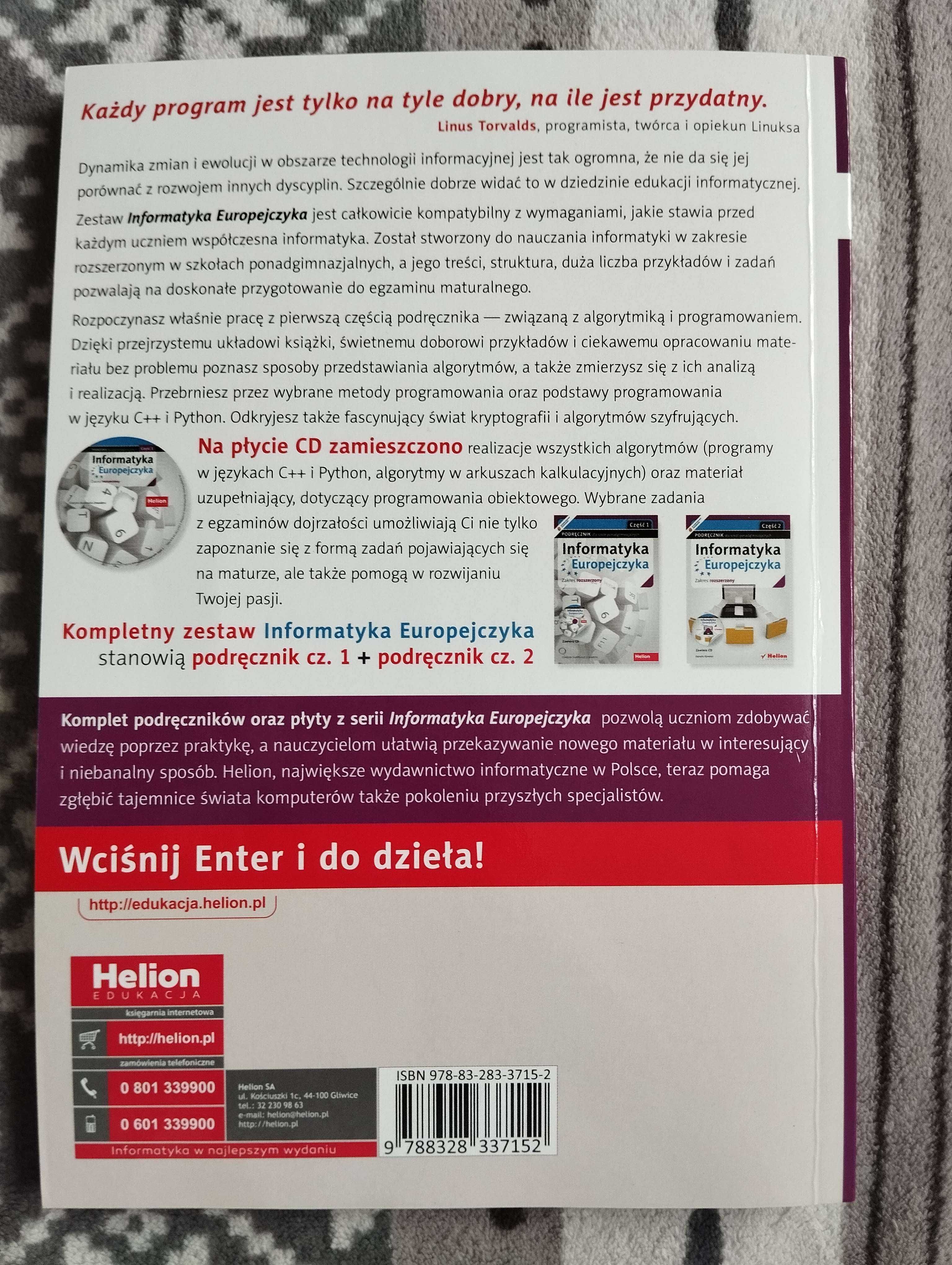 Informatyka Europejczyka, część 1, zakres rozszerzony