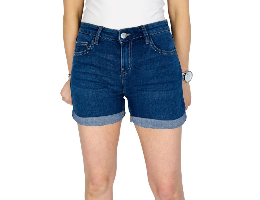 Klasyczne jeansowe szorty z podwinięciem M 38 Denim Co.