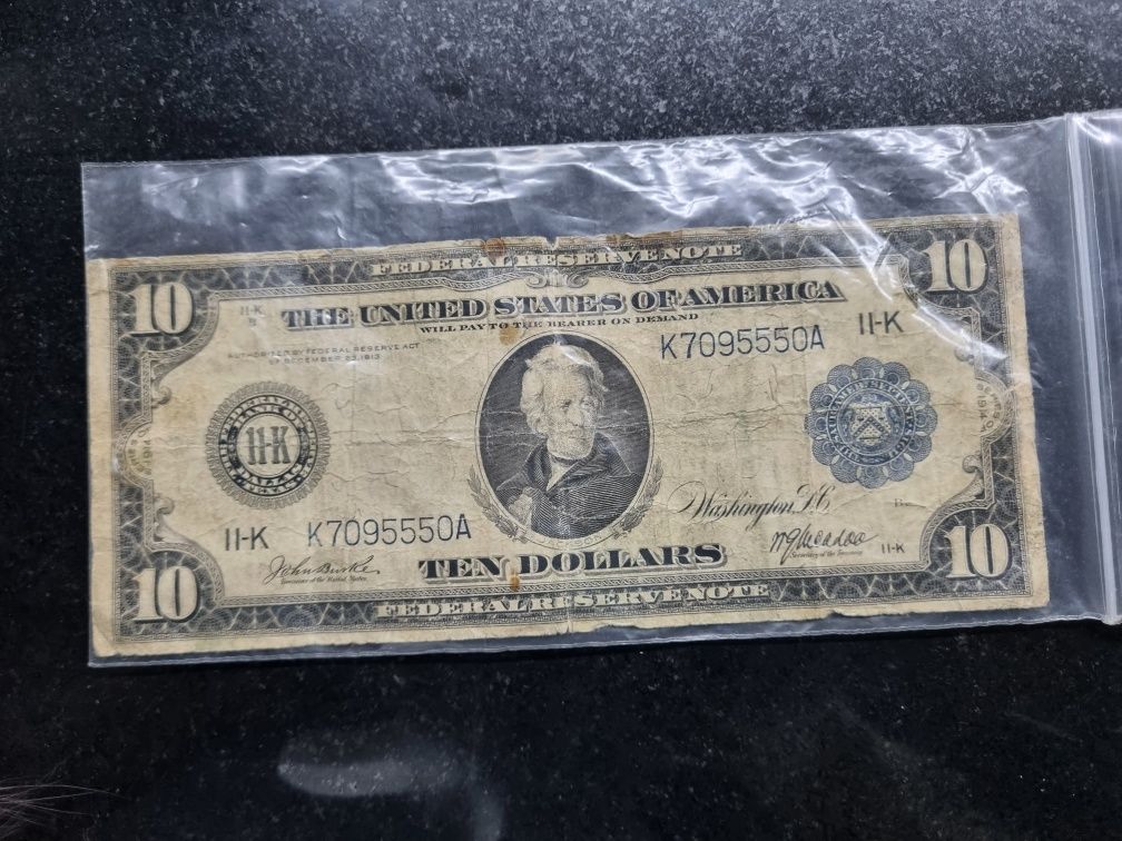 Banknot kolekcjonerski 10 $ USA 1913