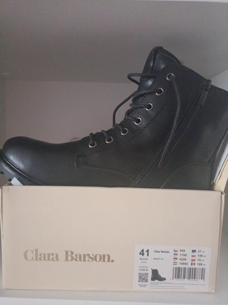 Botki, sztyblety, sztyblety wiązane, CCC, nowe buty, Clara Barson