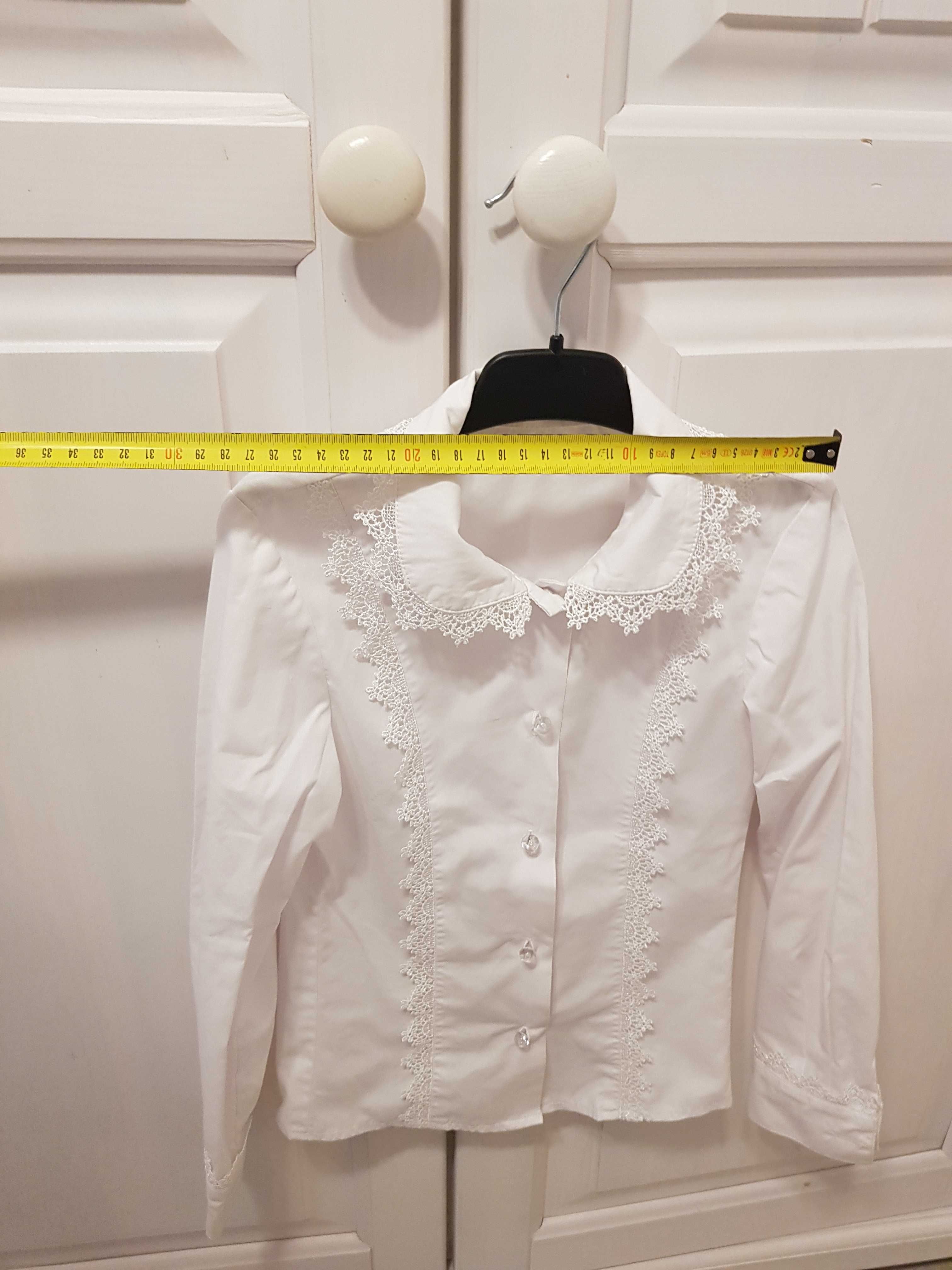 Блузка для девочки школьная (рост до ворота 46, рукав 47, плечо 28)