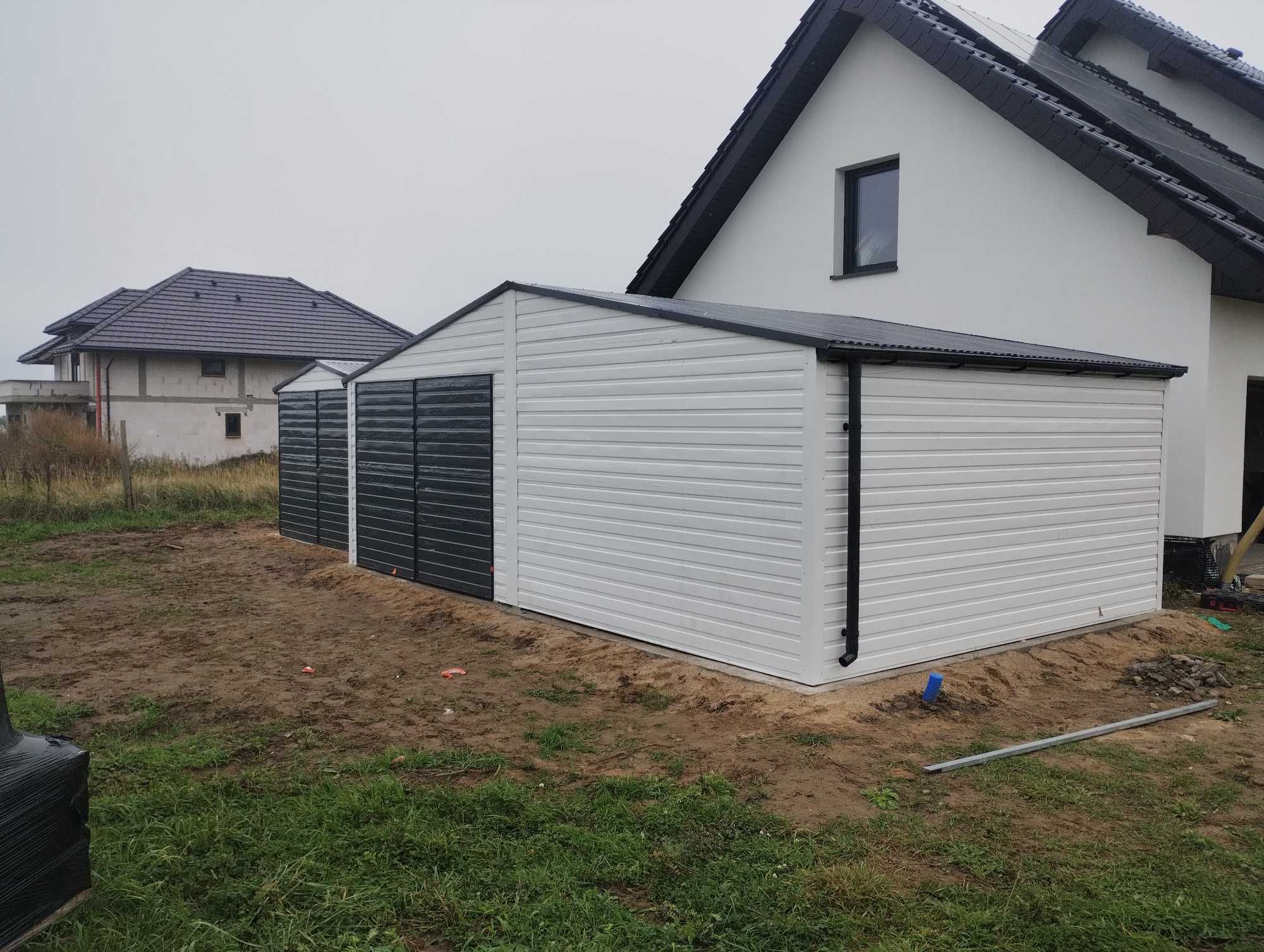 garaż 4,5x6 i wiata 1,5x6 drewnopodobny, wiaty, blaszaki drewnopodobne