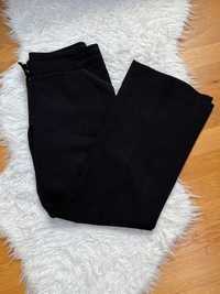 Czarne eleganckie spodnie, dzwony szerokie nogawki rozmiar XXL 2XL