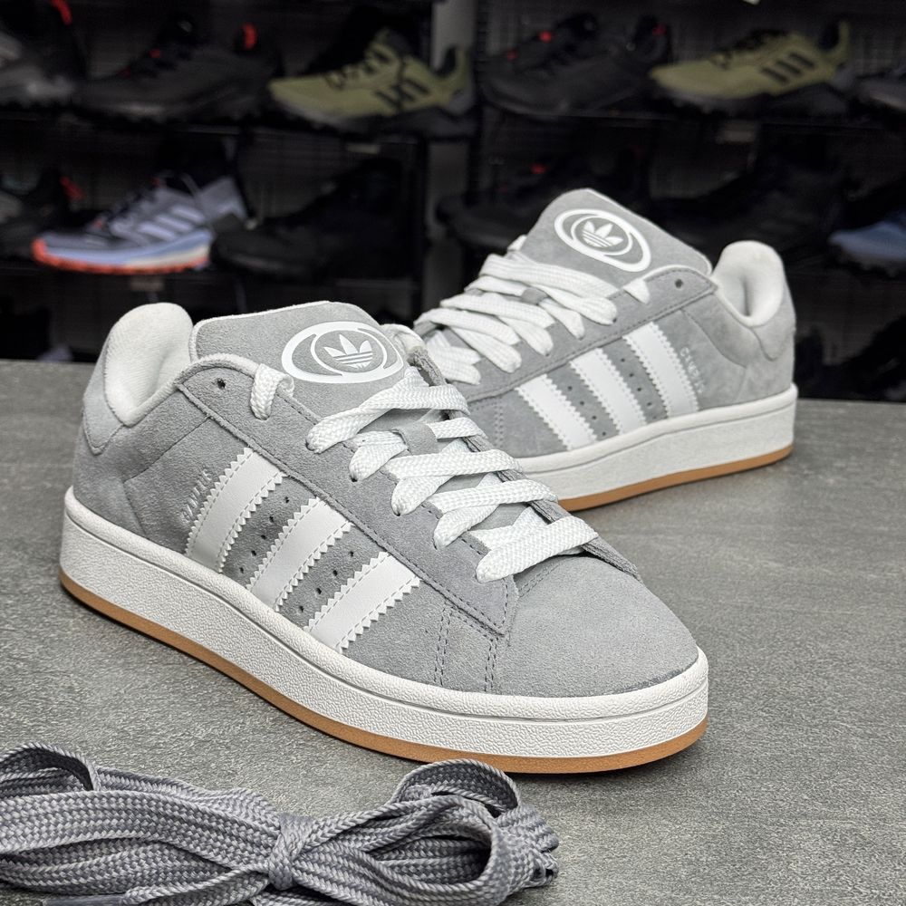 Сірі шкіряні кросівки Adidas Campus HQ6507 ОРИГІНАЛ 100% 38 р