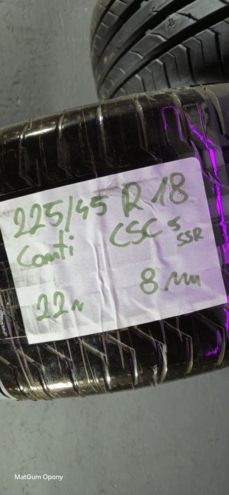 225 45 R18 Continental Opony letnie RunFlat RSC