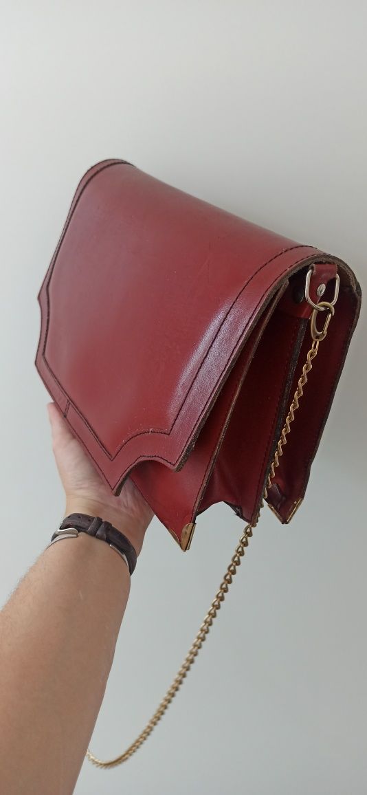 Mala Vintage, pele genuína