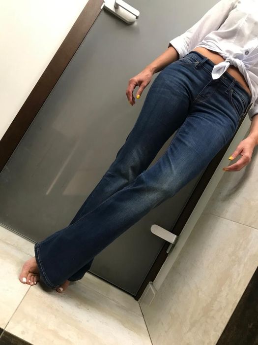 Jeansy Lee 26x33,super dzwony, hit