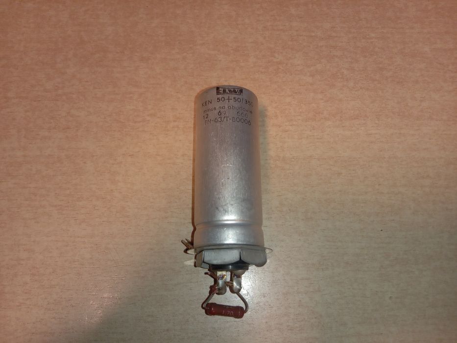 Kondensator elwa 50+50 uF - 350 V do lampowca