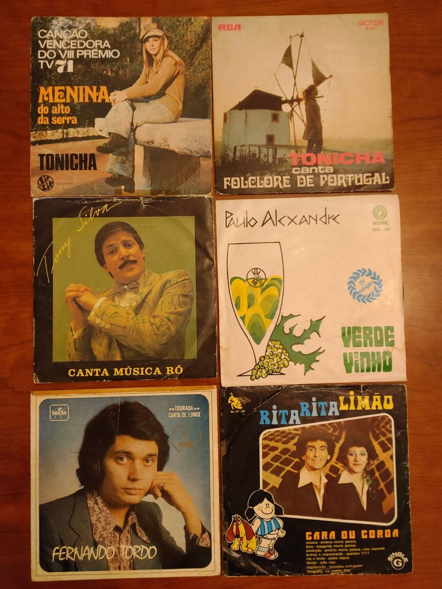 16 Singles em vinil, anos 70 e 80