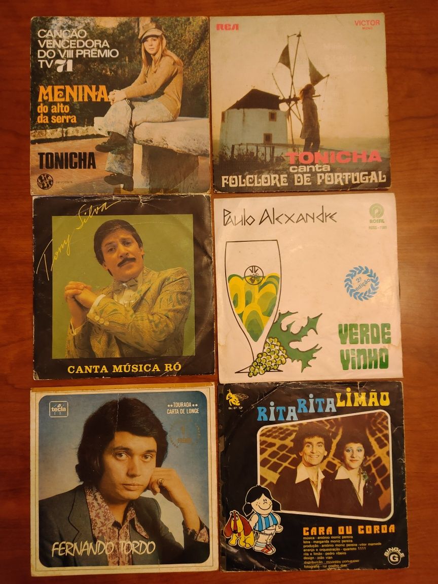 18 Singles em vinil, anos 70 e 80