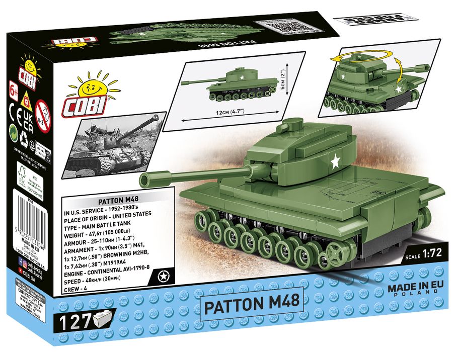Klocki Cobi 3104 Czołg Patton M48 Armed Forces 127 El.