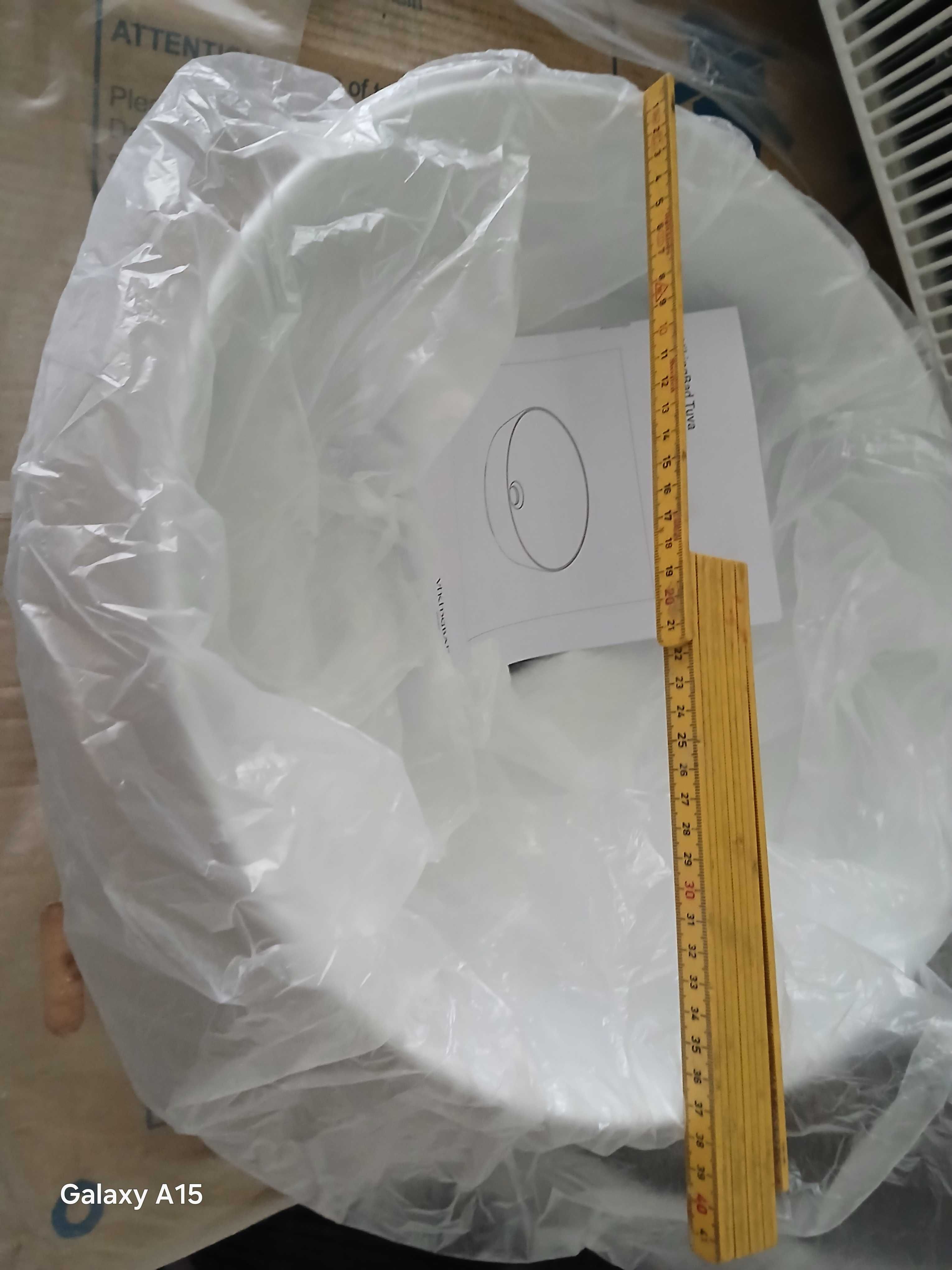 Umywalka ceramiczna  nadblatowa okragła 37.5cm