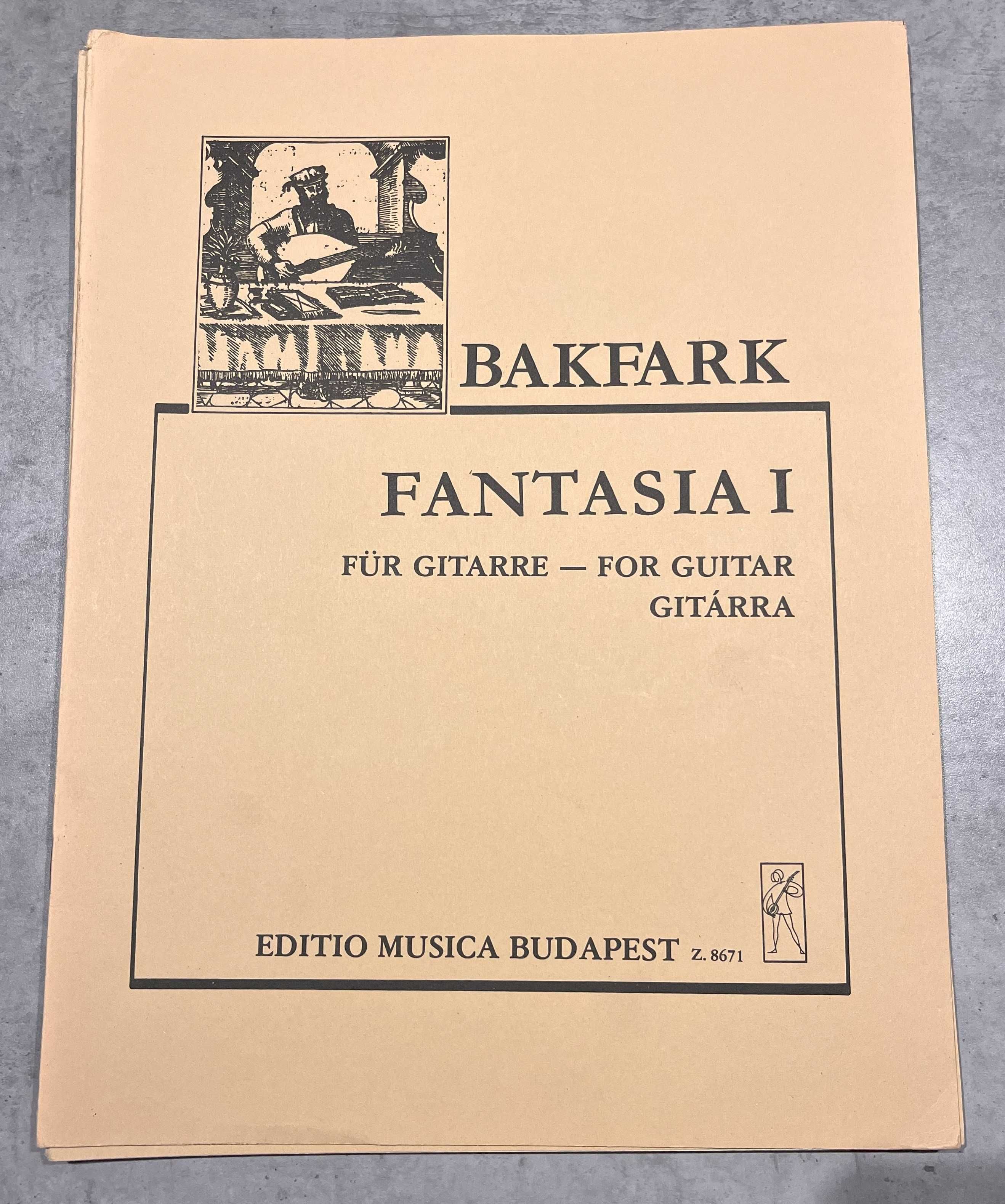 Zestaw nut gitara BAKFARK - Editio Musica Budapest - 8 zeszytów