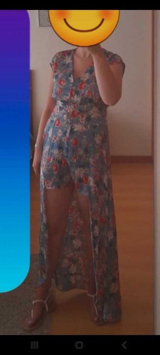 Vestido comprido c/ calções