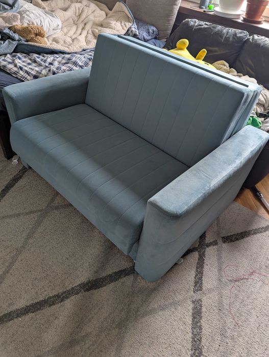 Sofa amerykanka niebieska DOMO 2 86x105x137