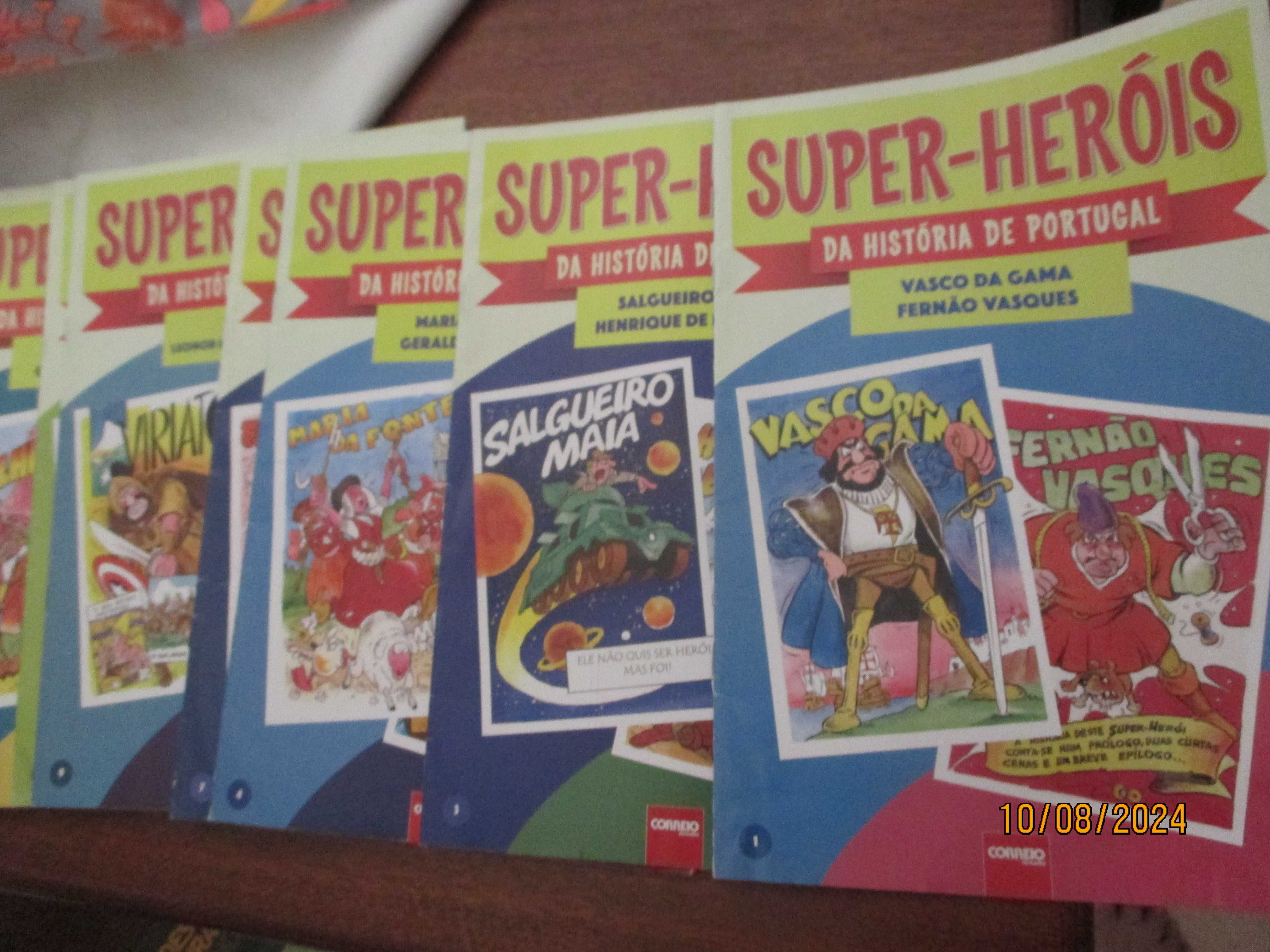 9 peq. livros banda desenhada  - Super heróis da história de Portugal