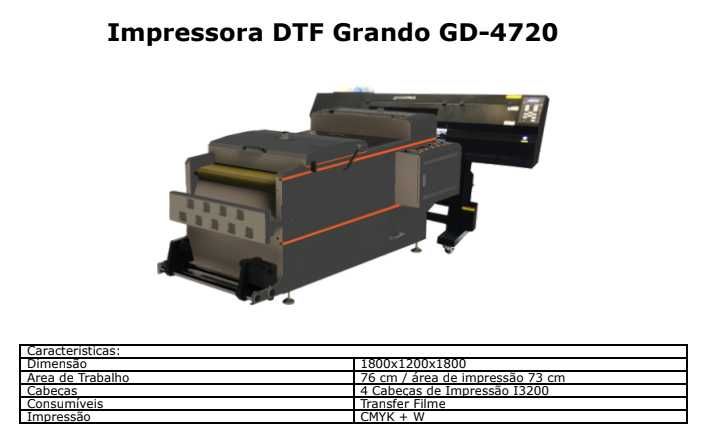 Impressora DTF Grando GD-4720