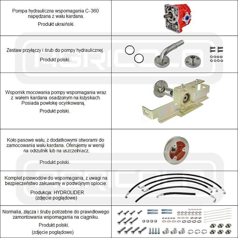 Hydrauliczny zestaw wspomagania kierownicy Ursus C-360