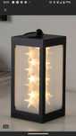 IKEA STRALA LATARENKA latarnia z gwiazdkami LED na baterie duża 20 cm