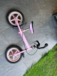 Rowerek biegowy bieguś pchacz różowy dla dziewczynki