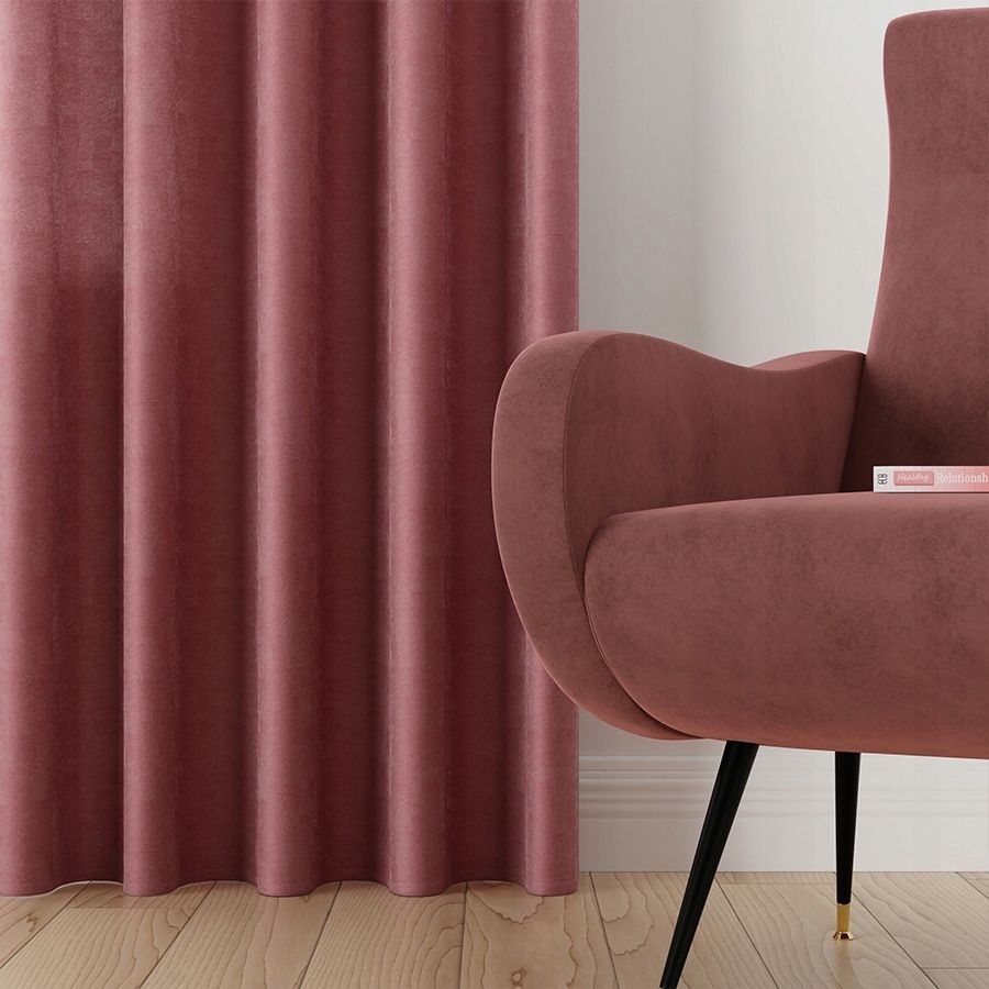 Zasłona Bologna 245x130 cm, różowa - elegancka ozdoba do salonu
