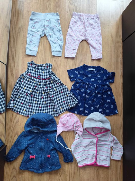 Paczka ubranek 56/62 + gratisy Wyprawka