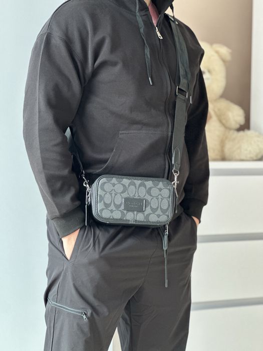 Сумка Coach | Месенжер коуч коач | шкіряний через плече