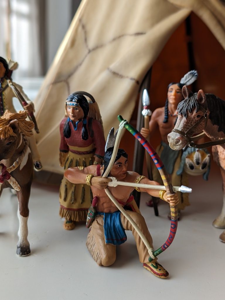 Індіанці квобої Schleich вігвам индеец ковбой шляйх