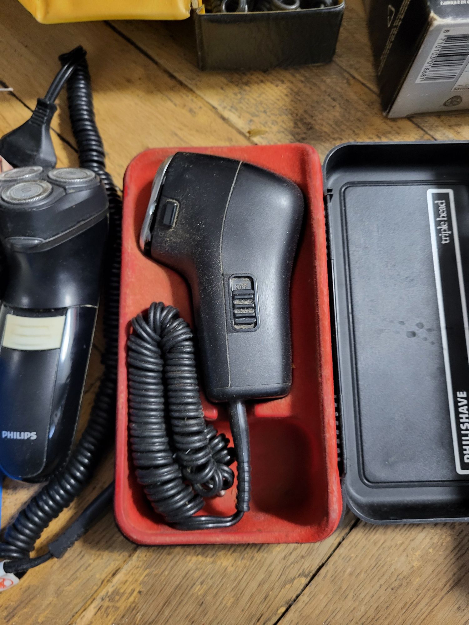 Zestaw 5 golarek elektrycznych Philips Philishave vintage lata 50