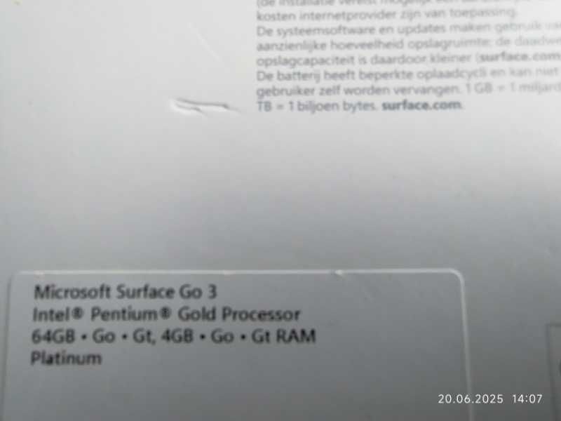 Microsoft Surface Go 3 Platinum | 4GB RAM | 64GB | Wi-Fi 6