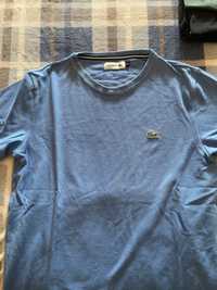 T-shirt azul da Lacoste