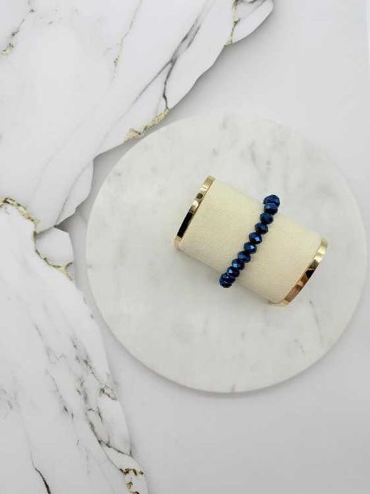 Bransoletka z fasetowanych szkiełek szklanych