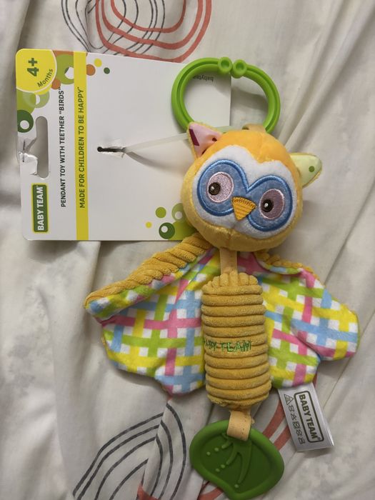 Іграшка-підвіска з прорізувачем Baby team «Совеня»