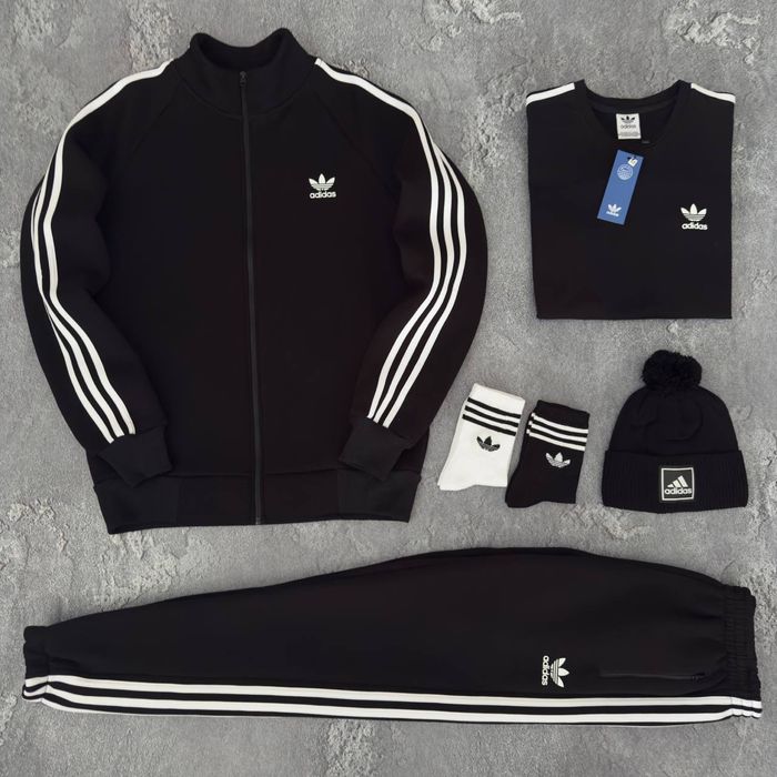 Чоловічий зимній спортивний костюм адідас набір Adidas [4в1] [XS-3XL]