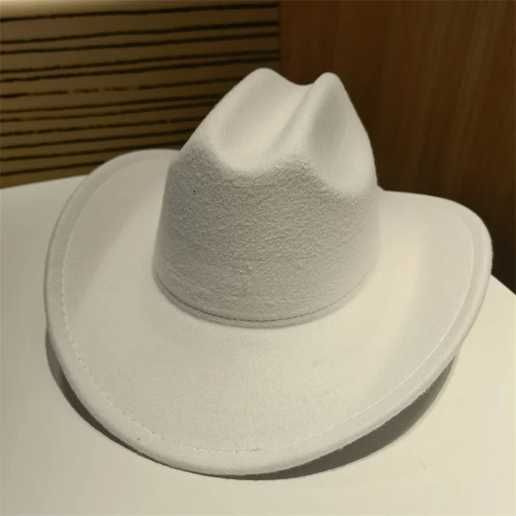Chapéu Fedora Aba Larga Branco