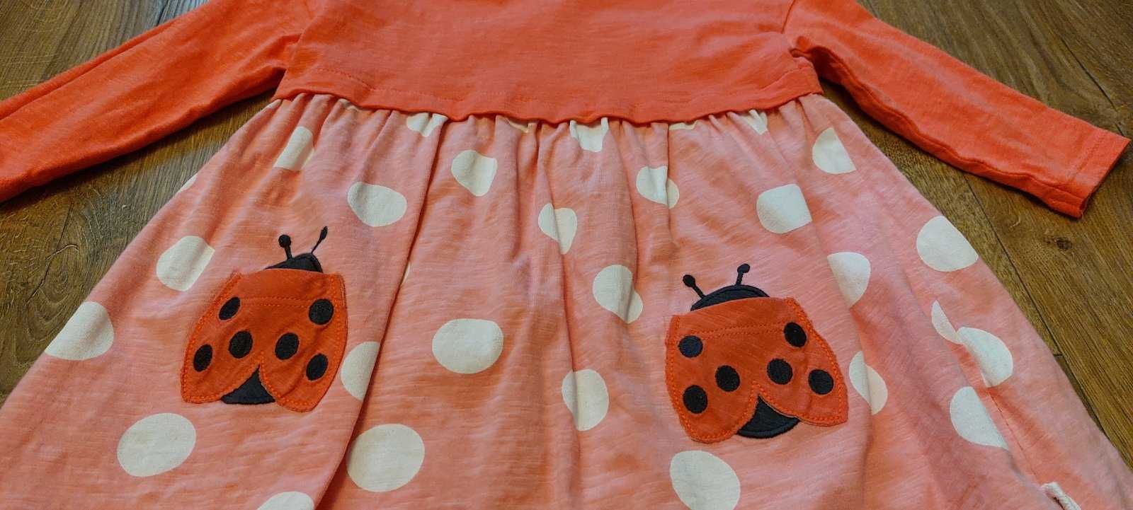 Sukienka na długi rękaw z kieszeniami biedronki, NEXT, r. 92, jak nowa