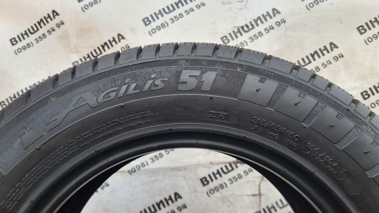 Шини 215/65 R 16C Michelin Agilis 51. Літо пара. Колеса склад.