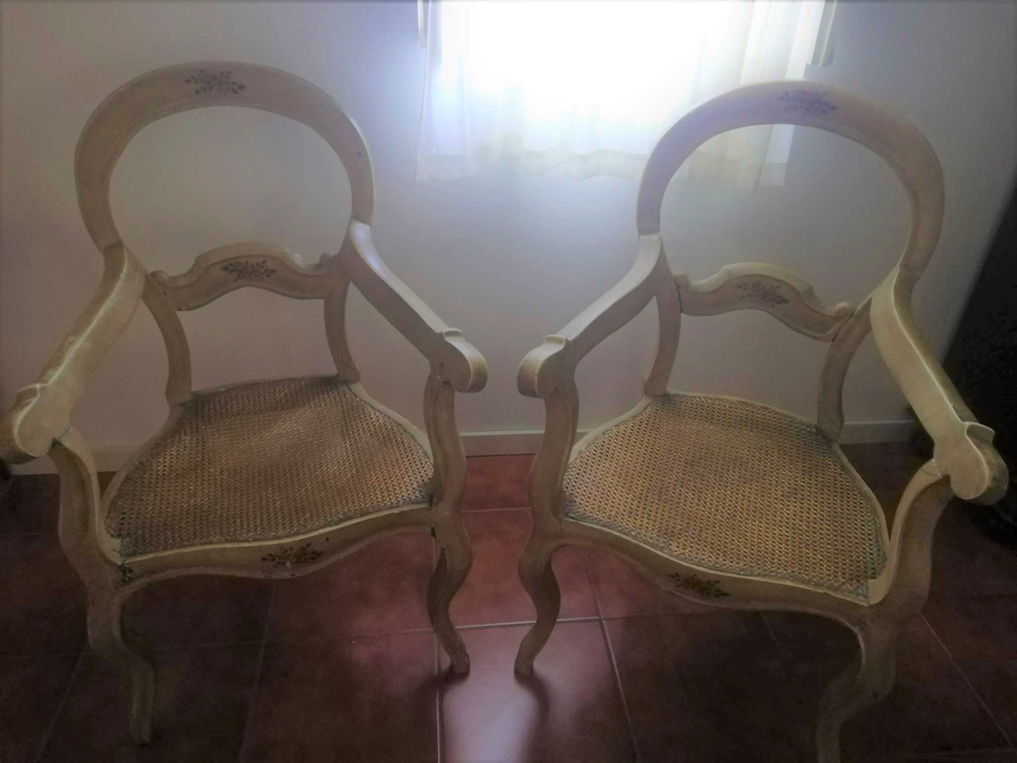 2 Cadeirões Vintage em Talha Dourada