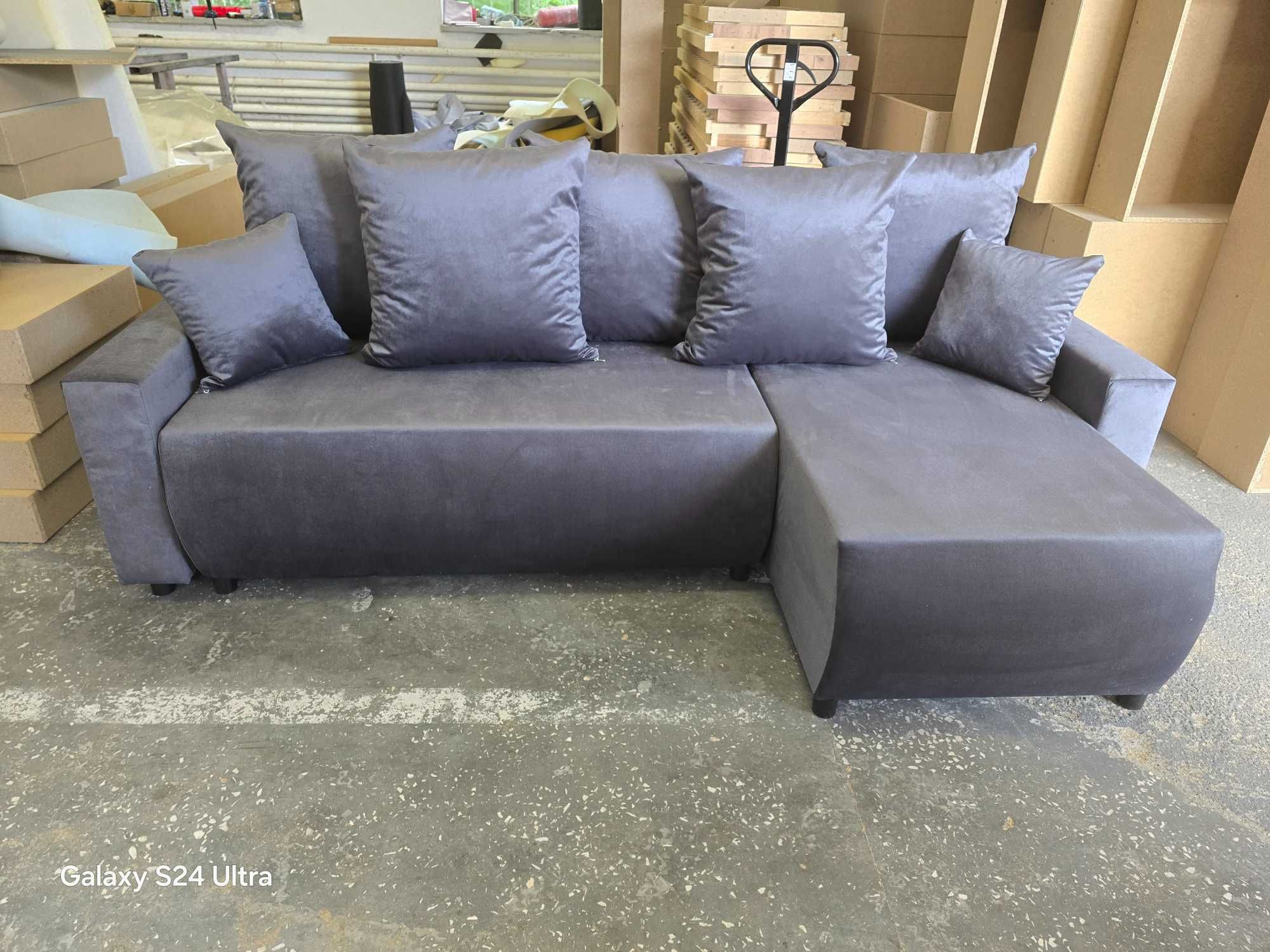 Sofa narożna VEGAS GRATIS sprężyny bonell. Dużo kolorów PRODUCENT