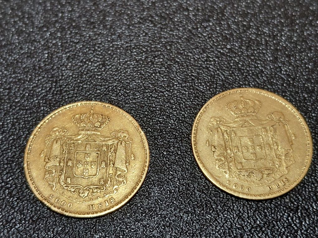 Moedas  Ouro 2000 Reis D,Pedro V