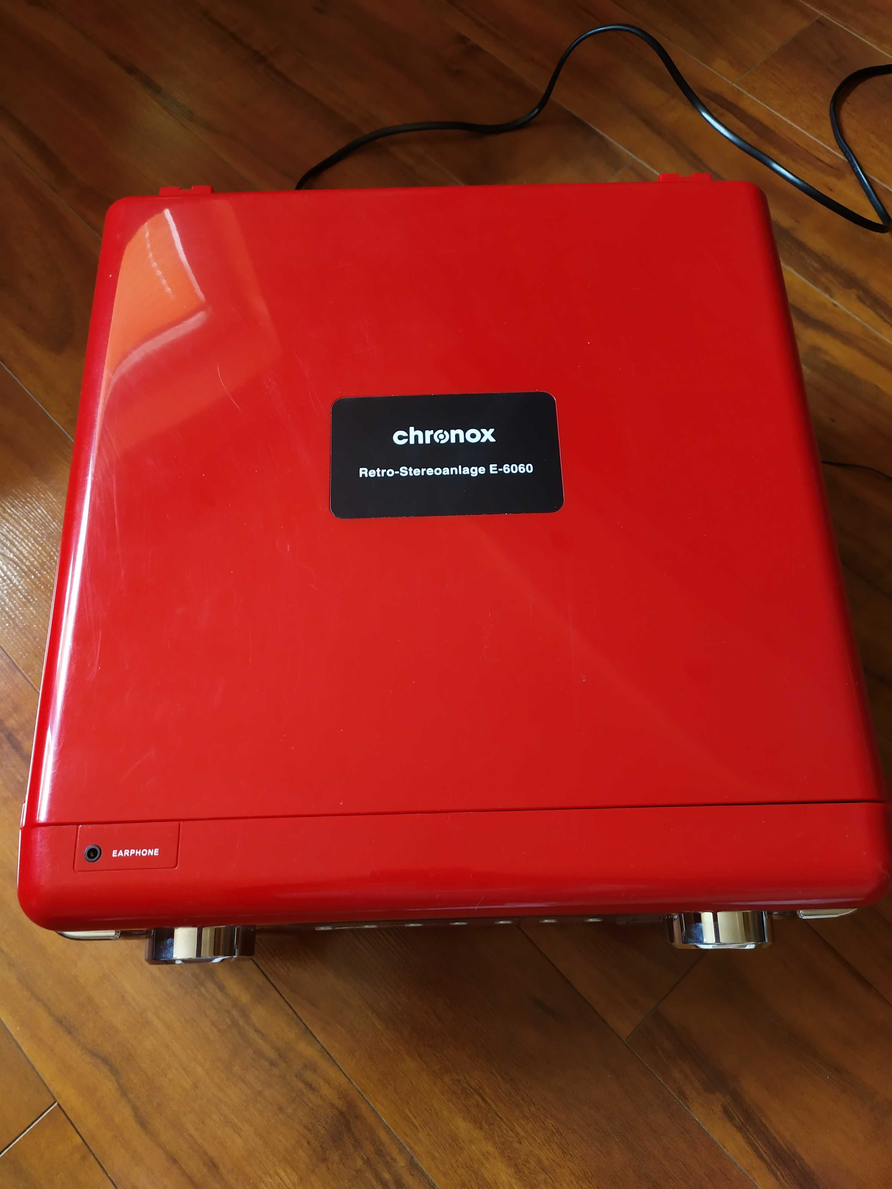 Gramofon Chronox E-6060 Retro Stereoanlage Red