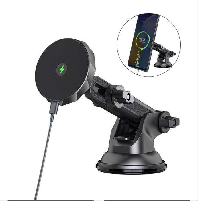 Uchwyt Magnetyczny na telefon / ładowanie indukcyjne - przyssawka