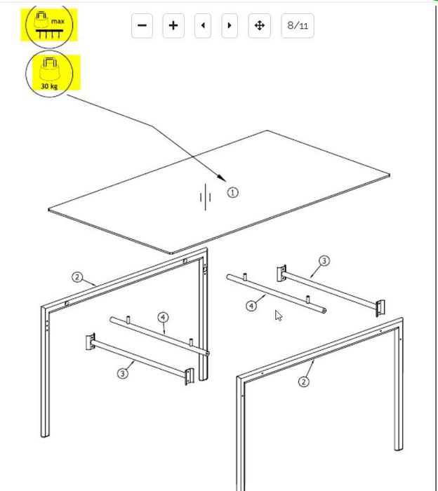 Стіл скляний STORVORDE 90X160