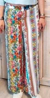 szarawary kolorowe włoskie przewiewne Spodnie w kwiaty Xuna