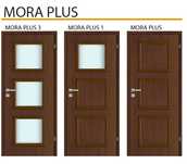 Drzwi wewnętrzne pokojowe skrzydło Standard Mora plus orzech montaż