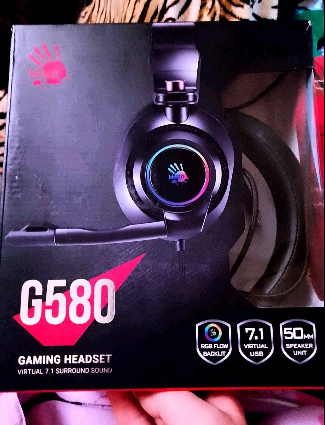 Bloody G580 компьютерные игровые наушники с микрофоном для геймеров