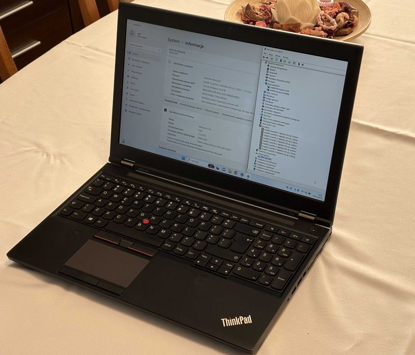 Laptop Lenovo P50 – 15,6" / i7 / 16 GB RAM / 512 GB SSD / Windows 11