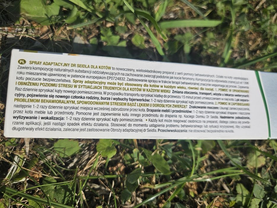 Feromony psie, kocie - sprej adaptacyjny Dr. Seidel